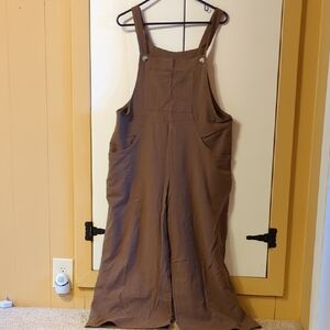 Wide Leg Overalls Med
